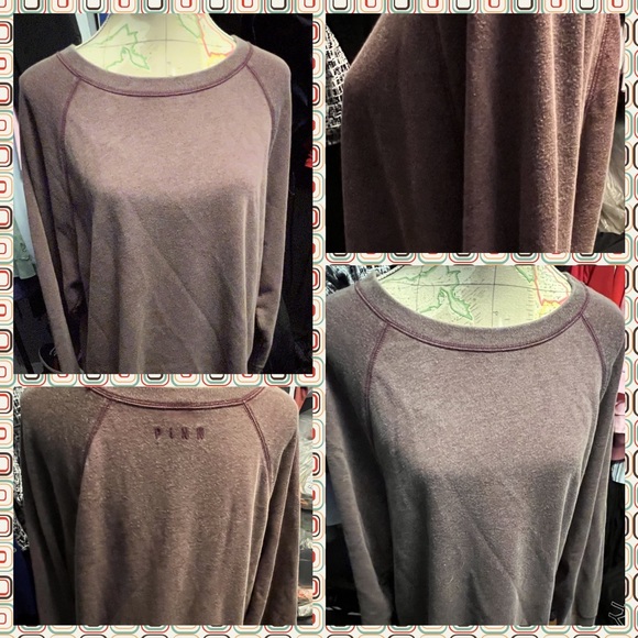 PINK Victoria's Secret Tops - Pink Victoria’s Secret Crew Neck Long Sleeve Sweatshirt